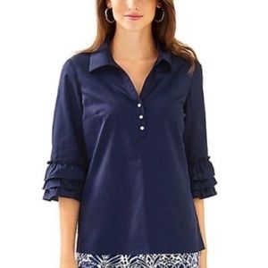 NWT Lilly Pulitzer Judith Top Navy XXS